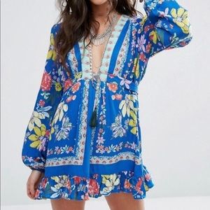 Free People Blue Violet Hill Tunic/Dress NWT Sz 6